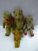 4 Vintage Teddy Bears