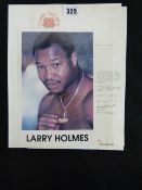 Signed Larry Holmes Heavyweight Champion Photograph & Associated Letter