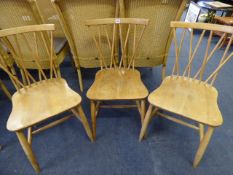 3 Ercol Light Oak Chairs