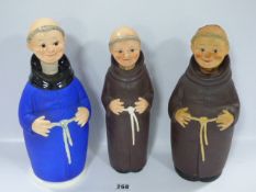 3 Goebel Friar Tuck Decanters