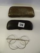 2 Pairs of French Silver Metal Cased Glasses