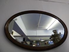Oak Oval Wall Mirror