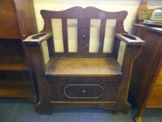 Oak Art Deco Telephone Seat