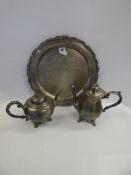 Plated Tray - Tea & Coffee Pot