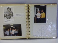 Album containing Various Photographs of Boxers in different Weight Divisions