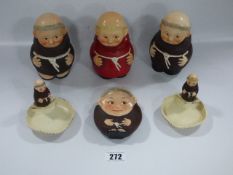 6 Goebel Friar Tuck Figurines