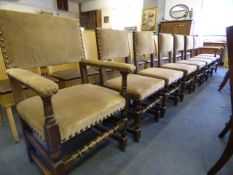 Set of 8 Edwardian Upholstered Dining Room Chairs