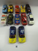 Tray containing Various Scalextric Rally Cars