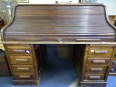 Oak Roll Top Desk