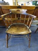 2 Oak Captains Chairs