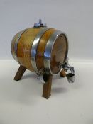 Oak Miniature Whiskey Barrel