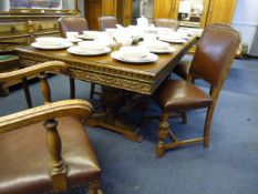 Edwardian Extending Dining Room Table & 6 Chairs
