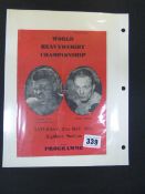 World Heavyweight Championship Programme between Cassius Clay & Henry Cooper Saturday 21st May 1966