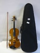 Cased Violin & Bow