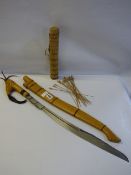 Indonesian Blow Pipe - Darts & Machete