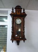 Victorian Mahogany Vienna Wall Clock