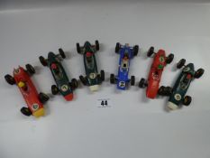 6 Triang Scalextric Motor Racing Cars