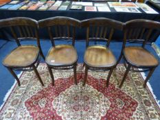 Set of 4 Fischel Bentwood Chairs