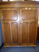 Oak Art Deco Gent's Wardrobe