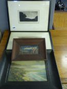 2 Pencil Drawings & 2 Framed Water Colours
