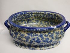 Reproduction Blue & White Ceramic Planter