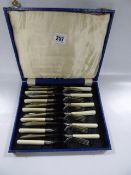 Cased Set of Fish Knife & Forks