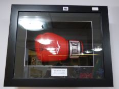 Framed Iron Mike Tyson Signed Boxing Glove