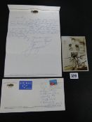Signed Joe Bugner Photograph & Associated Letter & Envelope