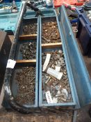 Cantilever Tool Box containing Assorted Grease Nipples, Washers, Brass Nuts and Bolts etc