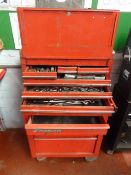 Snap On Tool Chest containing Various Mechanics Tools