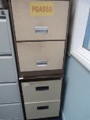 2 Drawer Foolscap Filing Cabinet Coffee and Cream