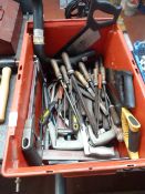 Box Containing Engineers Files, Hack Saws, Hammers etc