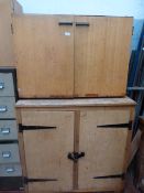 3 Wood Storage Cupboards