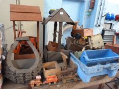 Assorted Wood Garden Products Including Planters, Wishing Wells, Bird Boxes etc