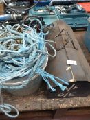 Steel Toolbox and Assorted Ropes Bungees etc