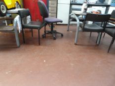 3 Tubular Combination Table and Bench Sets and Assorted Chairs