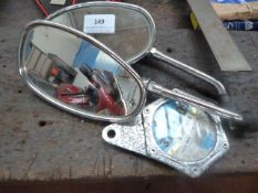 Pair of Chrome Motorcycle Mirrors