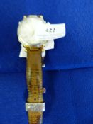 *GC GENT'S WRIST WATCH WITH LEATHER STRAP & BI-METAL WATCH CASE