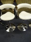 *WHITE GAS LIFT BARSTOOL 2PK