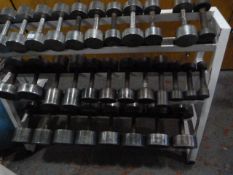 *Chrome Dumbbells on Rack upto 25kg