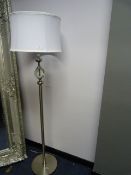 *BRUSHED STAINLESS STEEL & CRYSTAL NOVA REGENT FLOOR LAMP & SHADE