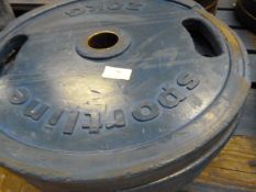 *4 Olympic Rubber Covered Weights with 2