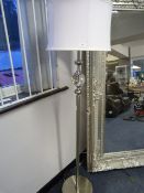 *BRUSHED STAINLESS STEEL & CRYSTAL NOVA REGENT FLOOR LAMP & SHADE