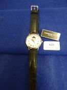 *RAYMOND WEIL GENT'S WRIST WATCH WITH LEATHER STRAP & ROMAN NUMERAL FACE