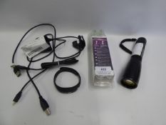 *ASSORTED LOT OF TOOTHBRUSH HEADS - TORCH & GARMIN VIVO SMART WRIST BAND