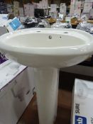 *Plumb Sure 2 Tap Hole Basin with Pedestal
