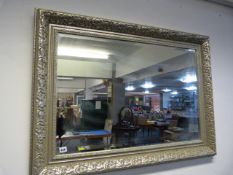 Silver Gilt Framed Rectangular Bevelled Glass Mirror