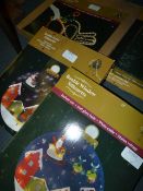 *3 Pre-Lit Christmas Decorations - 2 Christmas Baubles & 1 Red Robin