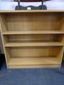 *Open Fronted Bookcase in Light Oak Finish