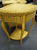 Rattan Topped Corner Unit with Undershelf